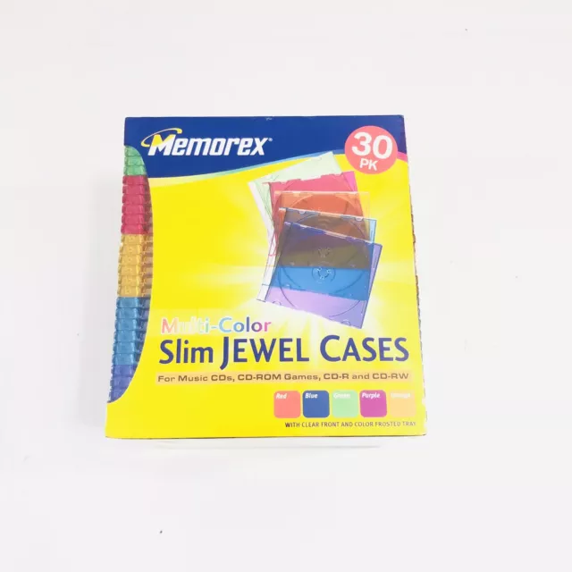 NEW SLIM Memorex 30-pack CD Jewel Case (5.2mm)