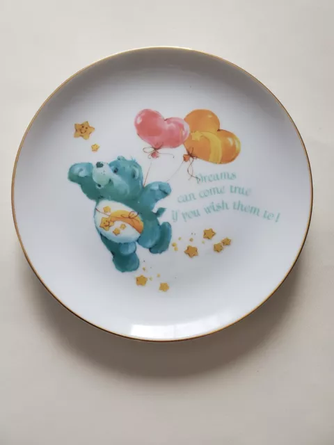 Vintage Care Bears Porcelain Plate - Lasting Memories - Wish Bear - 1983