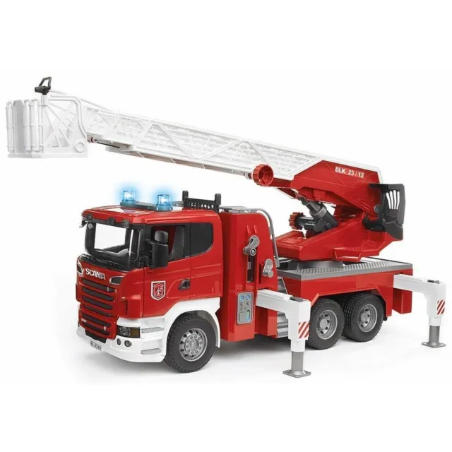 Bruder Scania Feuerwehrleiterwagen Feuerwehrauto Spielzeugauto Modellauto B-Ware