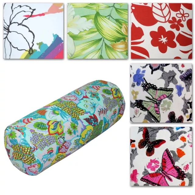 Bolster Cover*Lily Cotton Canvas Neck Roll Tube Yoga Massage Pillow Case*AF3