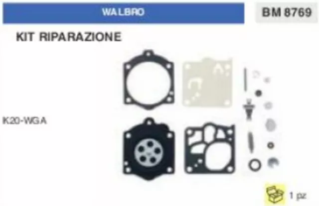 Ensemble Réparation Série Membrane Carburateur Walbro K20-WYL ( K