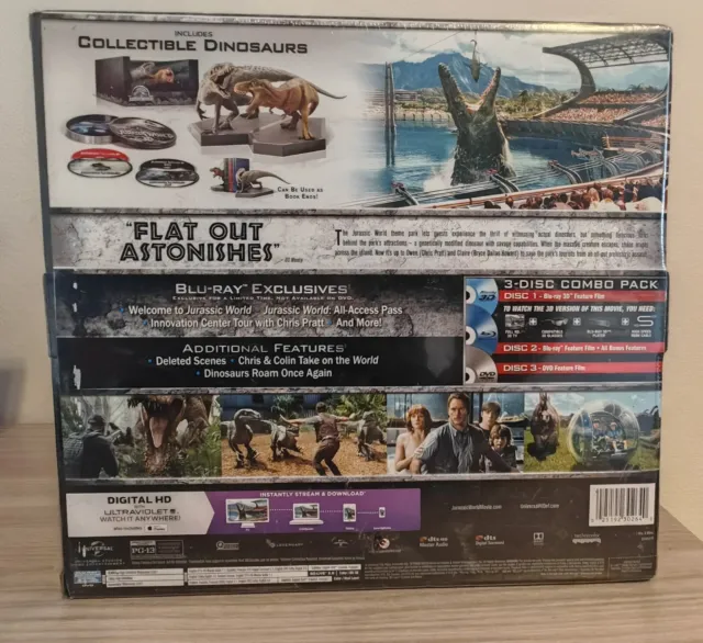 Jurassic Wolrd Limited blu ray 3D Gift Set dvd