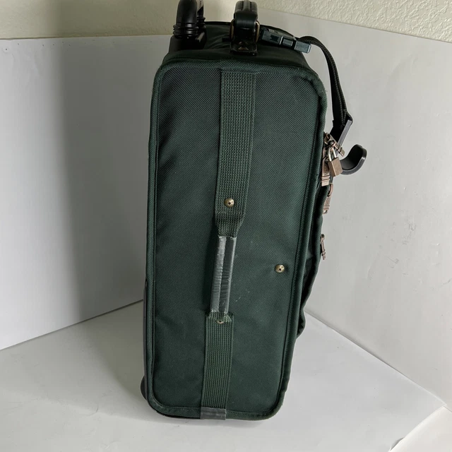 Vintage Tumi USA Green Ballistic Nylon 22” Wheeled Carry on Suitcase RUSTED ZIP 4