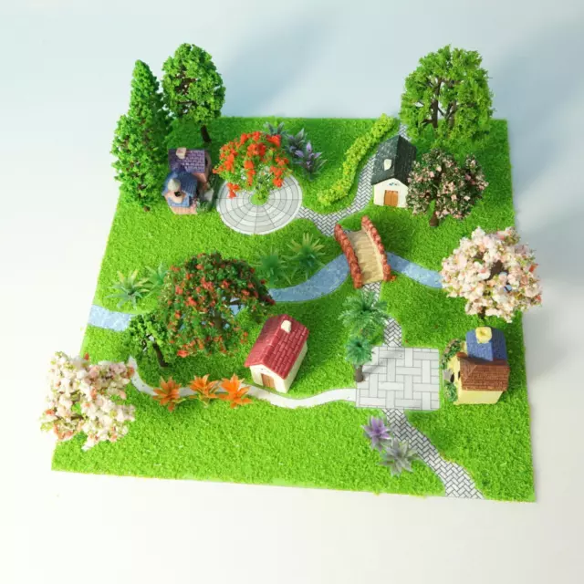 Miniature Landscape Model Bridge Mixed Trees Decorations for House Scenery