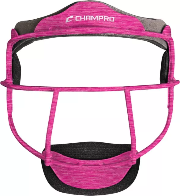 Champro The Grill Defensive Fielder's Face Mask Size Adult, Heather Hot Pink