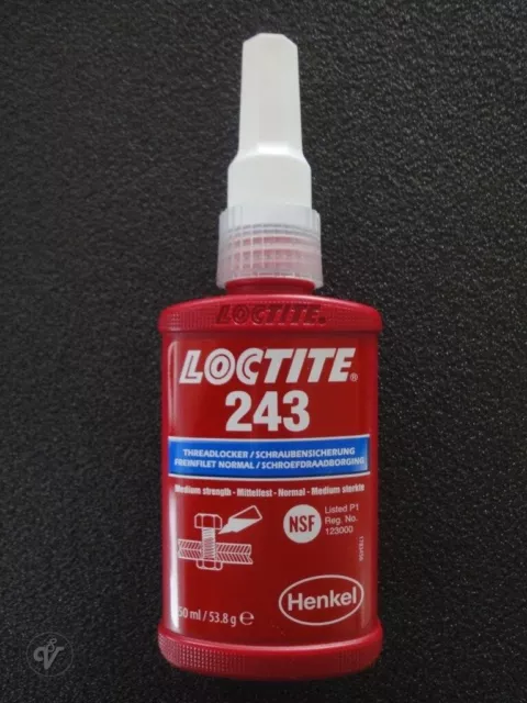 Loctite 243 Schraubensicherung mittelfest 50ml - MHD 02/2025 - Original EU-Ware