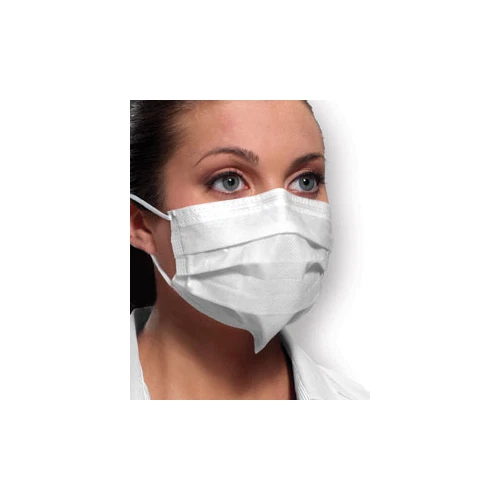 Crosstex GPLUSWHSF Isofluid Plus SecureFit ASTM Level 1 Face Masks White 50/Bx
