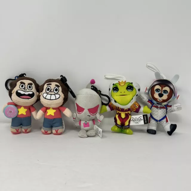 Lot of 5  Backpack Hanger Clip Keychain Steven Universe Invader  Zim Mask Singer