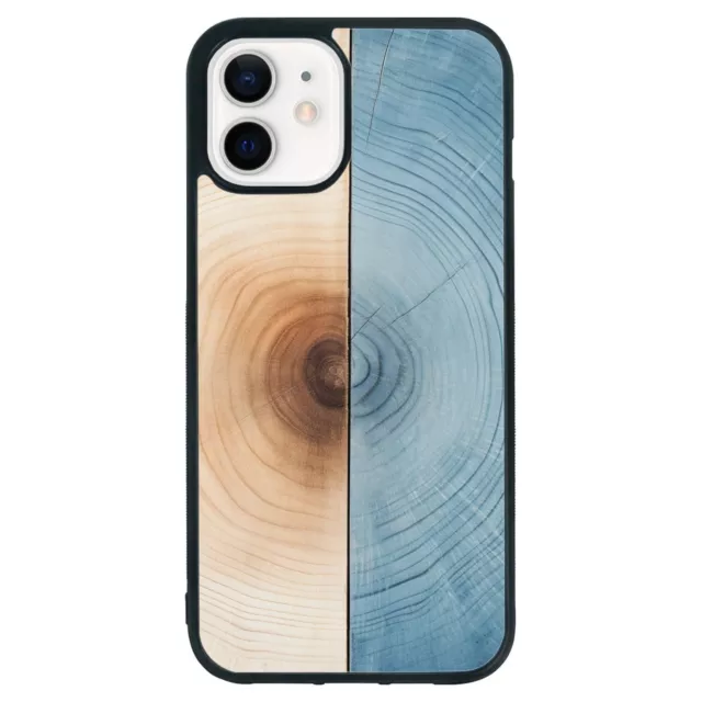 circular wood grain pattern Anti-fall Cover For Samsung Galaxy Apple iPhone 2