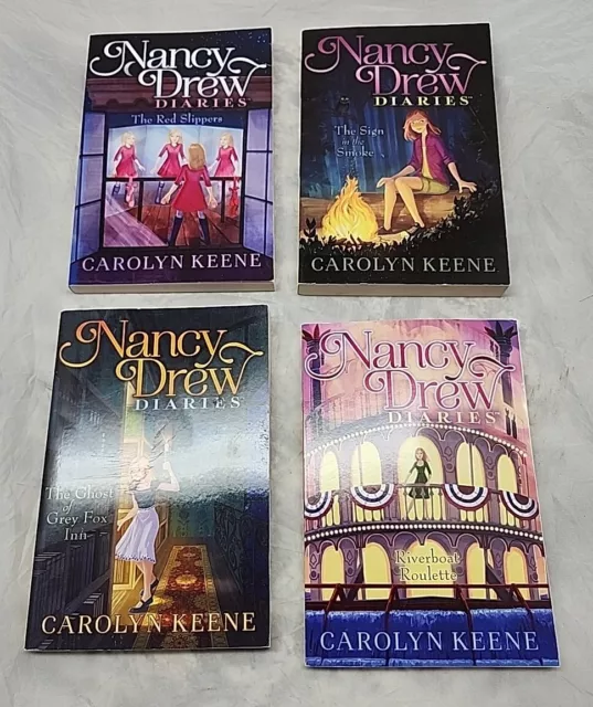 Nancy Drew Diares 4 Book Lot by Carolyn Keene (2015-2017, Paperback) #'s 11-14