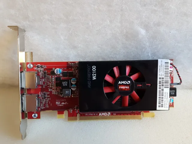 AMD FirePro W2100 2GB DDR3 PCIe x16 Graphic Card HP P/N: 762896-003