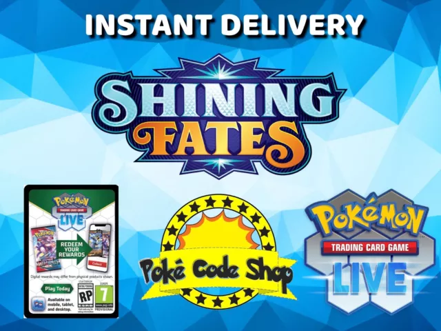 SHINING FATES LIVE CODES Pokemon Booster Online Code INSTANT QR EMAIL DELIVERY