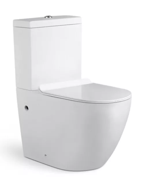 White Toilet Suite Ceramic Soft Close Seat Wash Down Back To Wall P Or S Trap