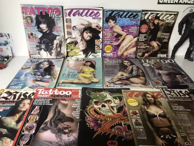 Lot magazines vintage tattoo tatouages inked très bon état model FR