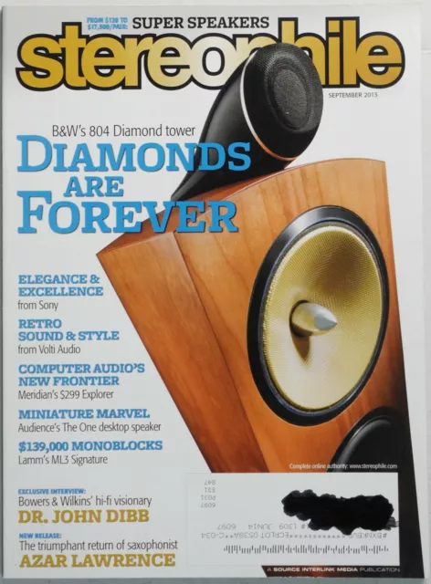 Stereophile Magazine September 2013 B&W 804 Diamond Tower Spekers Volti Audio