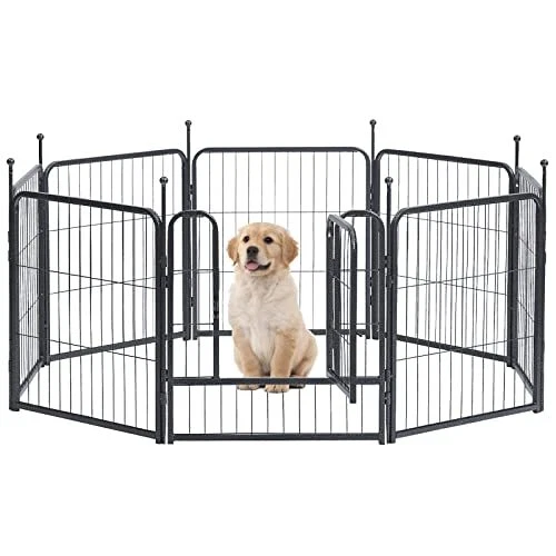 Dog Playpen,Portable Outdoor Dog Fence, Dog Pen Indoor, Dog 24 inch 08 Panels