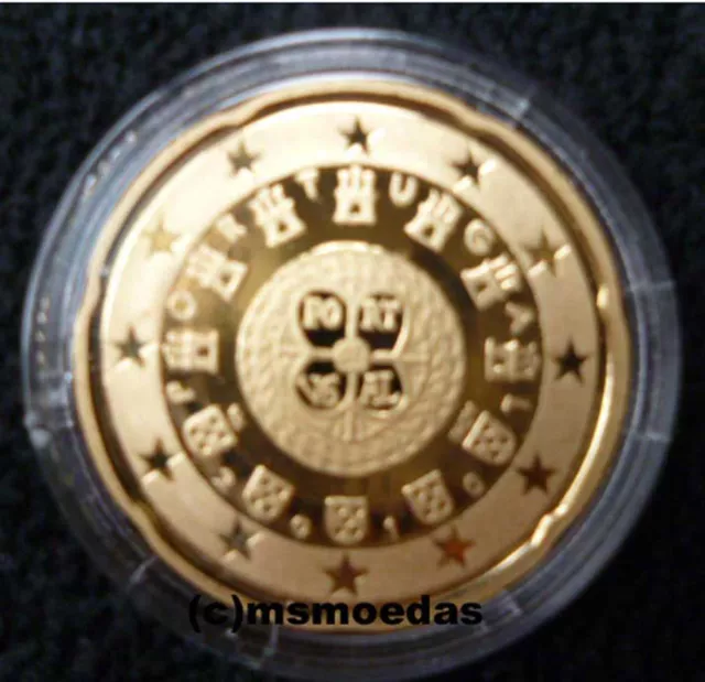 Portugal 20 Euro-Cent Münze Jahr 2010 Euromünze coin Spiegelglanz Proof PP