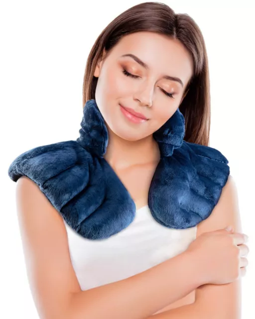 Microwavable Heat Wrap for Neck and Shoulders with Washable Heat pack Cover