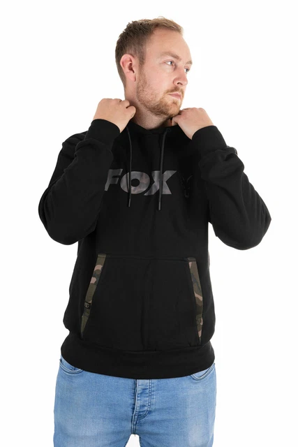 Fox schwarz/Tarnmuster Jogger oder Kapuzenpullover - *NEU* Angeln Jogga/Hoodie ALLE GRÖSSEN