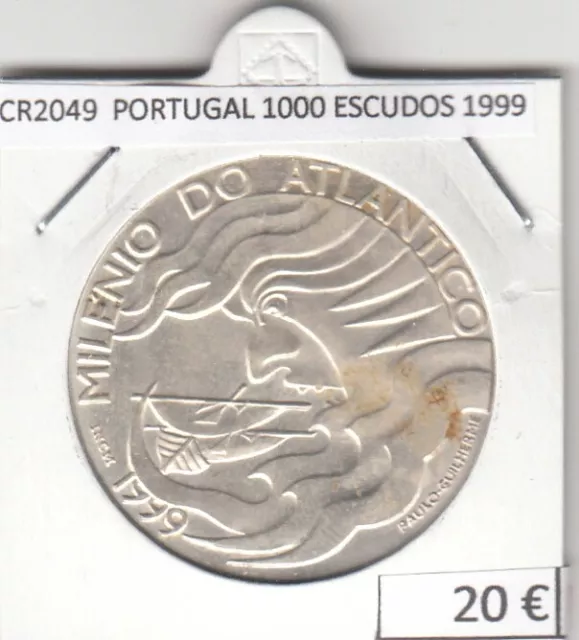 Cr2049 Moneda Portugal 1000 Escudos 1999 Plata 20