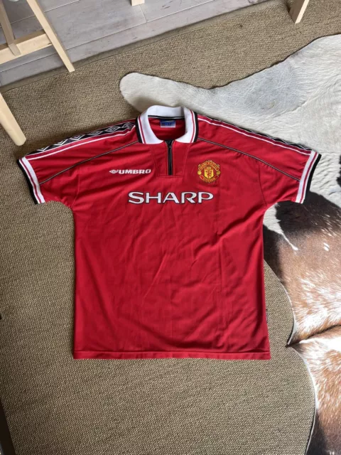 Manchester United Sharp Umbro Football Shirt 1998 / 2000