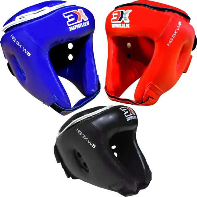 3X Sports Boxing Head Guard MMA Martial Arts Face Protector Kick Boxing headgear