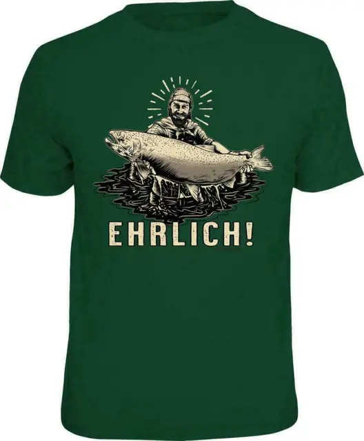 Uomo Pescatore T-Shirt - Big Pesce Ehrlich - Divertenti Detto T-Shirt per Uomo
