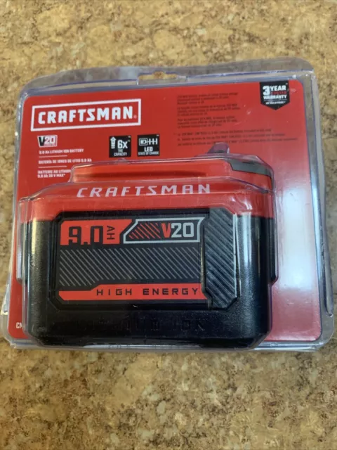 New Craftsman CMCB209 V20 9.0 Ah Lithium-Ion Battery