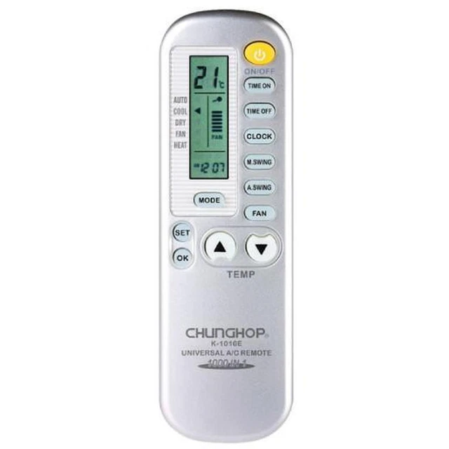 Universal Aircon Remote Replacement Silver - AC Air Conditioner Control 1 in