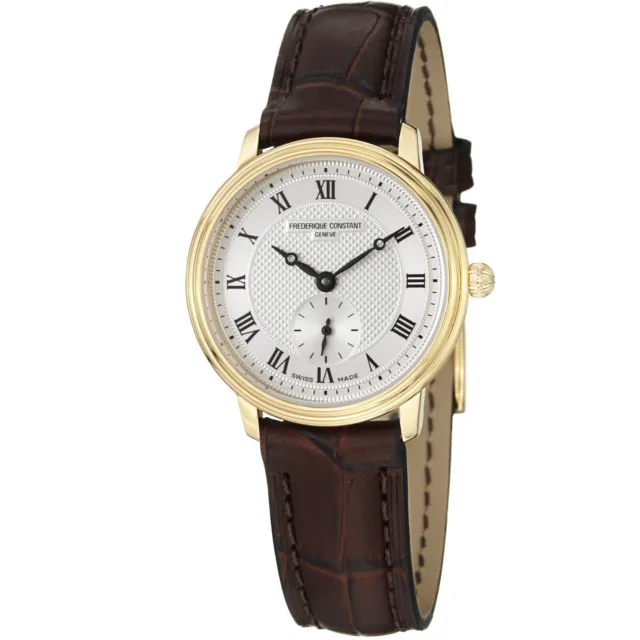 Frederique Constant Damen ' Slim Line ' Silber Ziffernblatt Schweizer Quarz Uhr