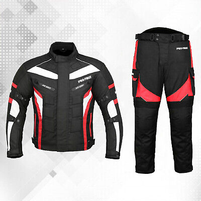 Motorcycle Racing Suit Motorbike Textile Jacket Trouser Waterproof Armored Suits