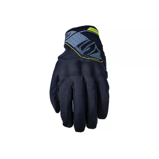 Guantes Moto Verano FIVE Street Sport RS WP Negro Amarillo Impermeable Aprobados