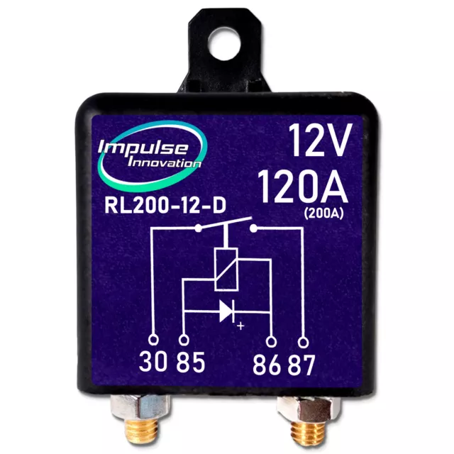 RL200-12-D Trennrelais 12V 200A Diode Boot Camping Zusatz Batterie Relais Relay