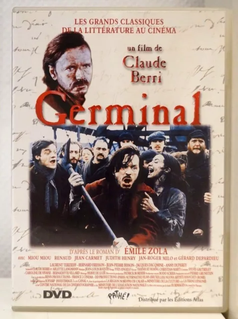 film dvd GERMINAL Renaud Gérard Depardieu Miou Miou Claude Berri Emile Zola