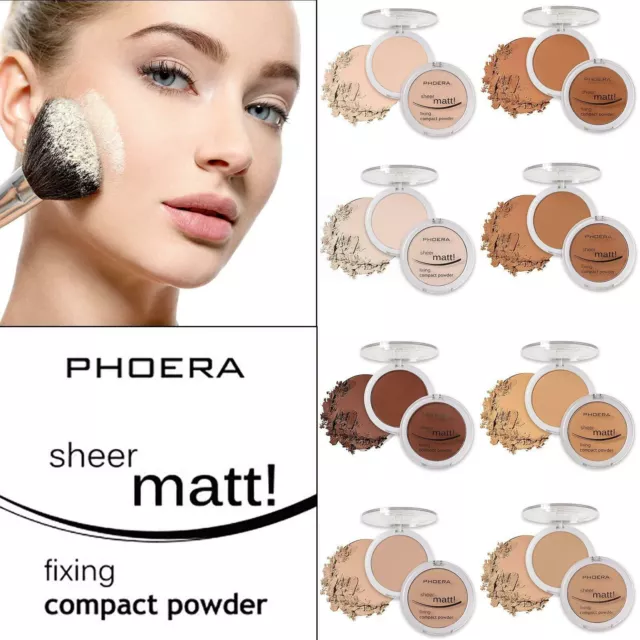 Phoera Sheer Matte Fixierpuder – Kompakt, Für Natürliche Haut Gepresster Puder