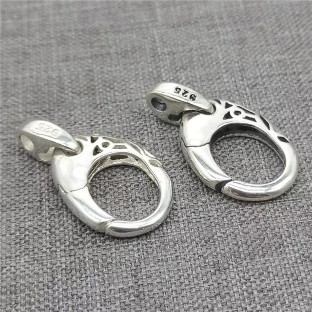 925 Sterling Silver Oval Lobster Claw Trigger Clasp for Bracelet Necklace