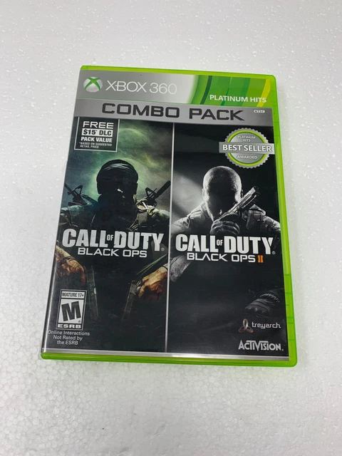 Call of Duty Black Ops 1 Black Ops 2 Combo Pack (Xbox 360) Platinum Hits - NICE