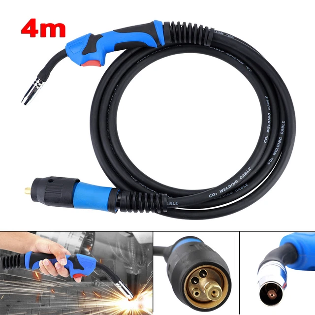 Kadimendium MB15AK MIG Welding Torch – 15ft (3.8m), 180A Gas Shielded, Euro Connector – Heavy-Duty & Flexible For CO2 Welding