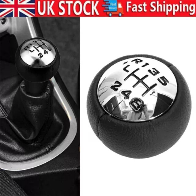 6 Speed For Peugeot 307 308 407 3008 5008 807 Black Gear Stick Shift Knob ABS