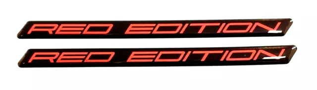 96mm RED EDITION Slimline Red on Black  HIGH GLOSS DOMED GEL Sticker - Decal