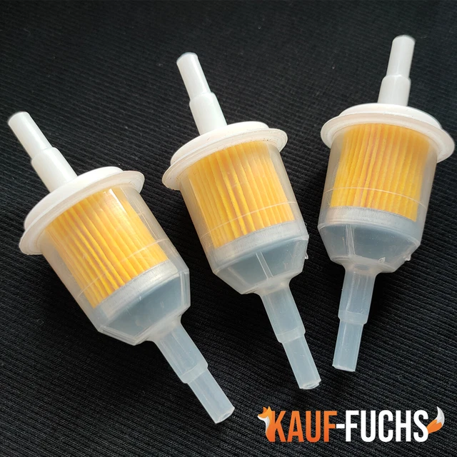 3er Set Benzinfilter - Kraftstofffilter Vorfilter Für Auto, Motorrad, Quad, 8mm/6mm Anschluss
