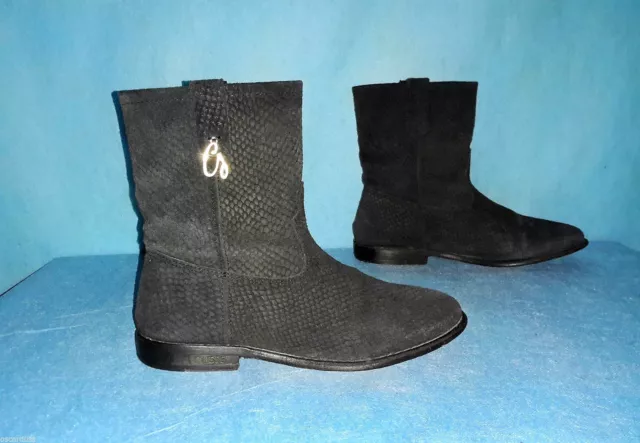 bottines boots GUESS en cuir noir 37 fr