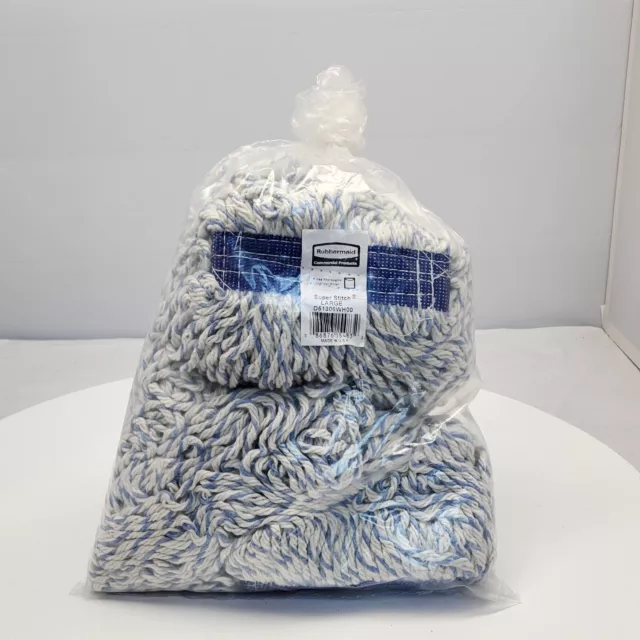 Rubbermaid Super Stitch Large D15306WH00 Commercial Mop Head PACK OF TWO