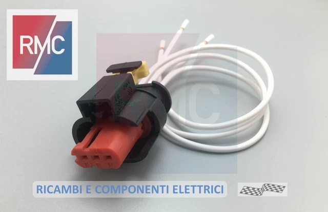 Connettore Spina A 2 Pin 1J0973722 Per Fendinebbia - Cablaggio Auto Compatibile VW, Audi, Seat, Skoda