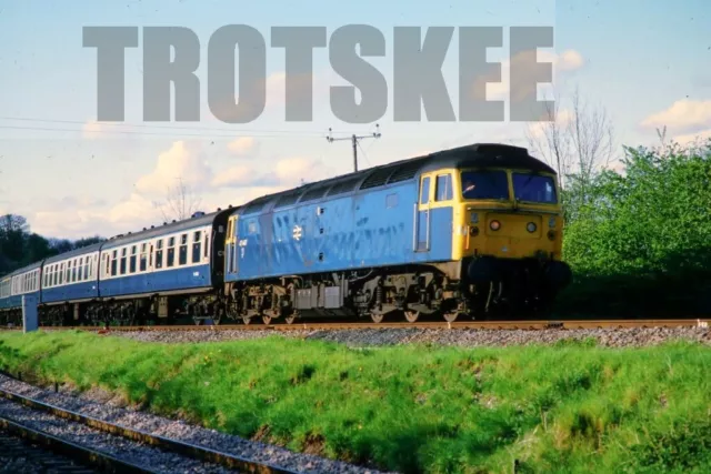 35mm Slide BR British Railways Diesel Loco Class 47 47447 Dinmore 1986 Original