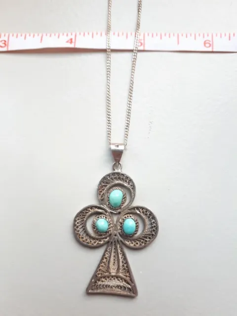 Vintage Hallmarked Sterling Silver Celtic Cross Religious Pendant Unusual Design