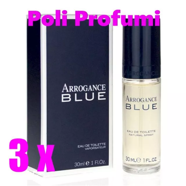 3 x Arrogance BLUE edt 30 ml vapo