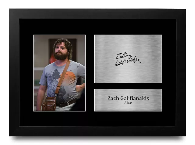 Zach Galifianakis The Hangover Alan Autograph A4 Picture Print for Movie Fan