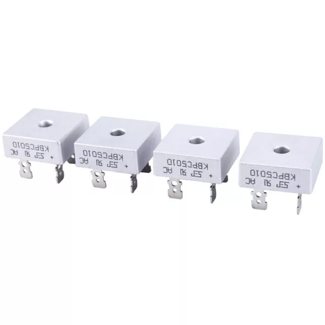 2X(4X 50A 1000V Metal Case Single Phases Diode Bridge Rectifier KBPC5010 C2V2)