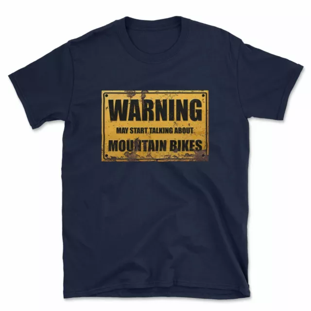 T-shirt Warning May Start Talking About Mountain Bike | Divertente regalo bicicletta MTB